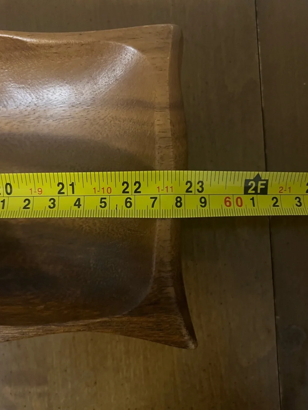 Vintage Monkey Pod Wood Divided Serving Tray Hand‎ Crafted Philippines 24 Inch